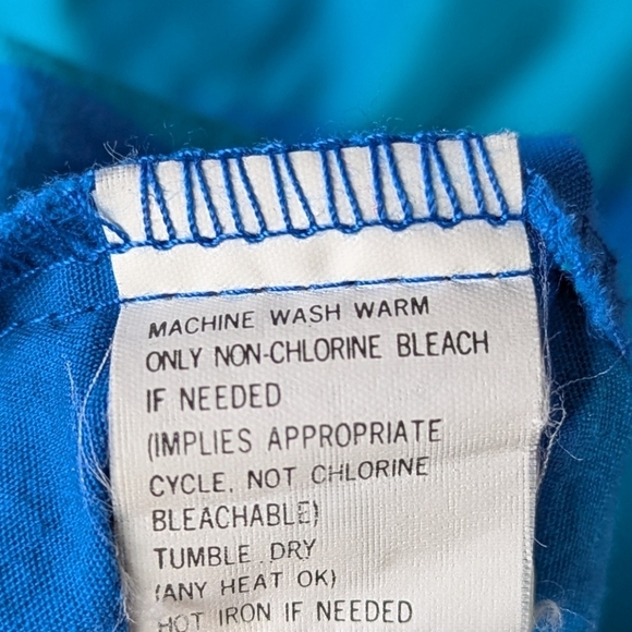 VTG 80s Dockers 100% Cotton Preppy Plaid Short Sleeve Shirt Large Blue Aqua - Picture 7 of 8